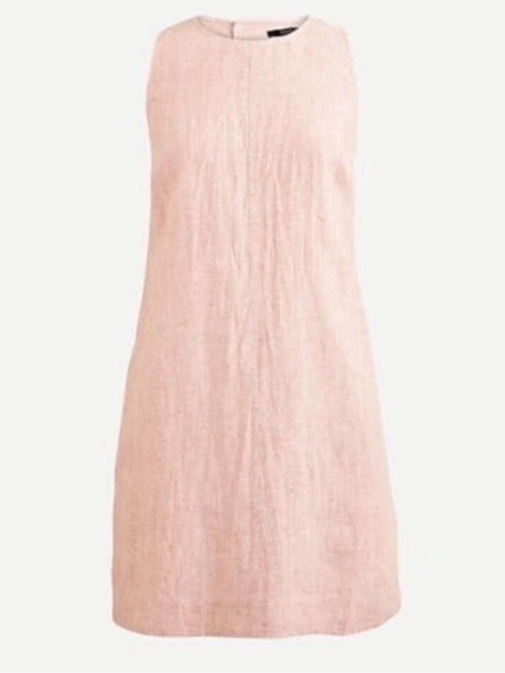 J. Crew Sleeveless Linen Button Back Shift Dress in peach 2X